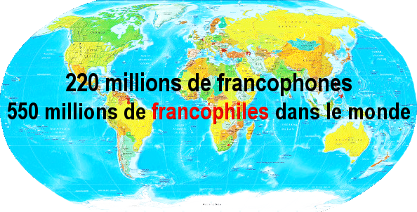 220 millions de francophones dans le monde